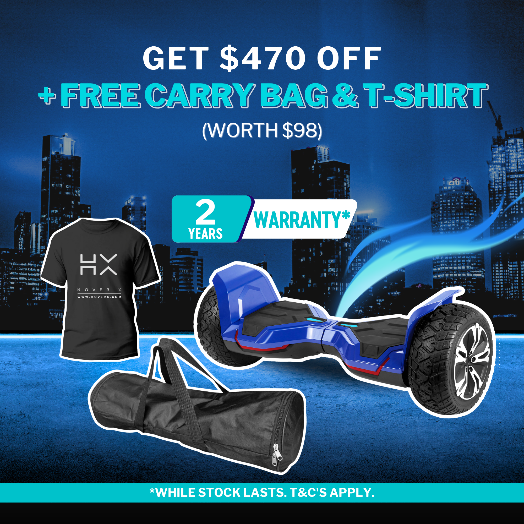 HX Phantom 2.0 Hoverboard 8.5”