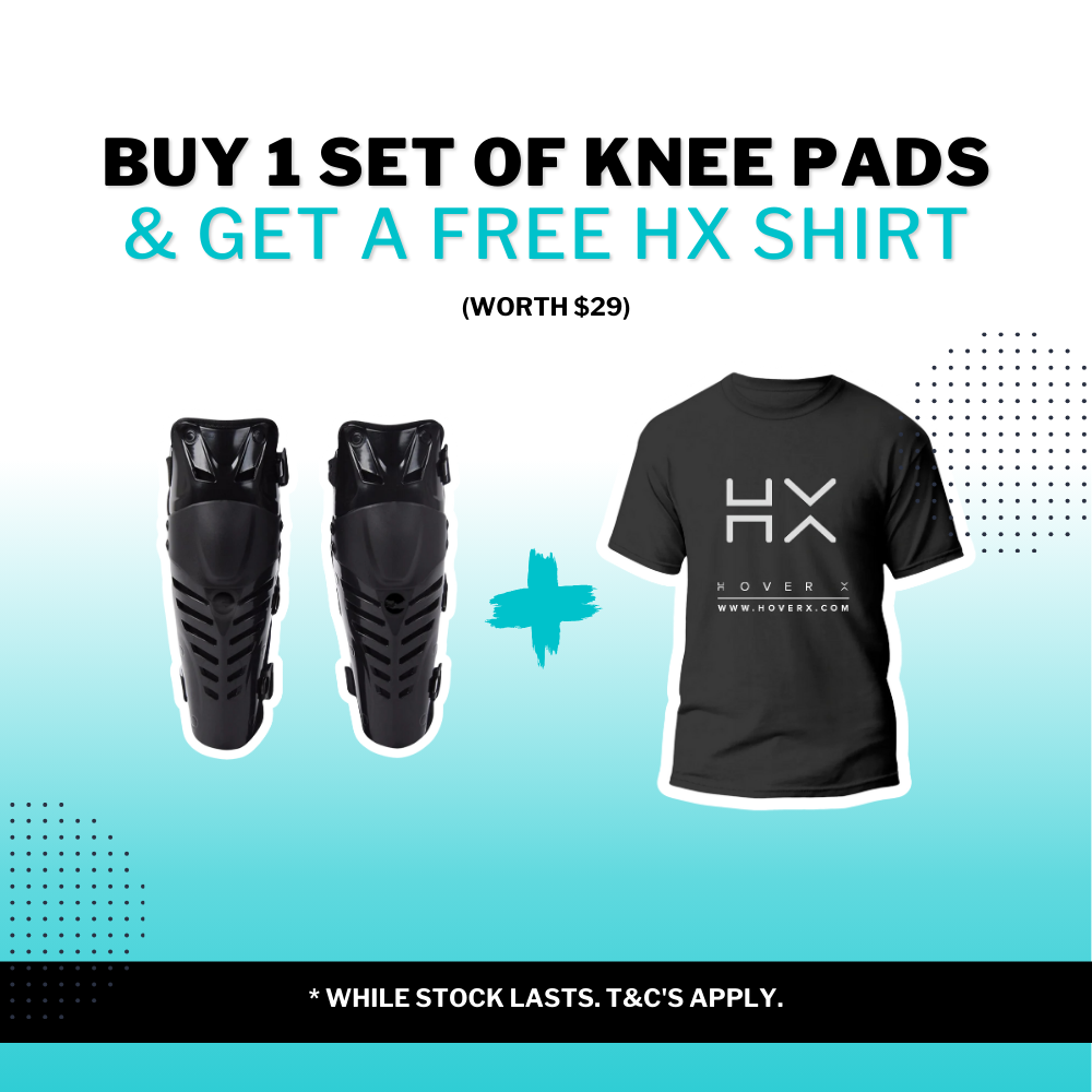 1 set of knee pads for only $49 + a free shirt
